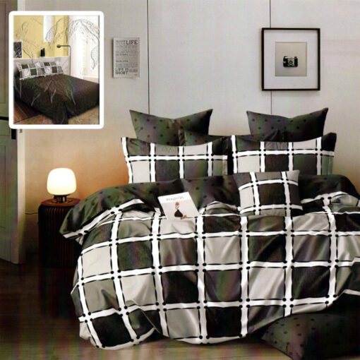 Ropa de cama con cuadrados