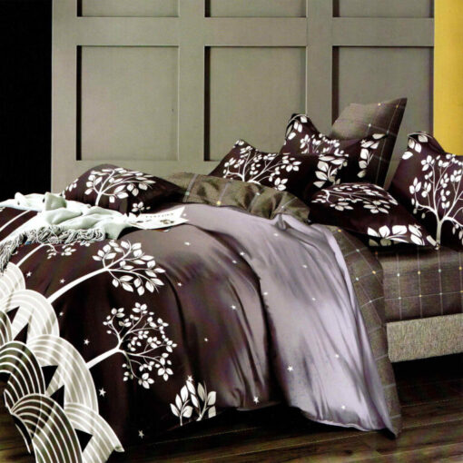Ropa de cama con arboles blancos