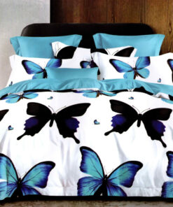 Ropa de cama con mariposas azules