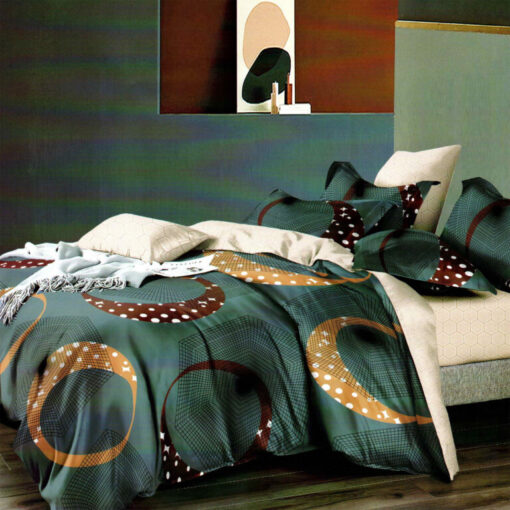 Ropa de cama verde oscuro