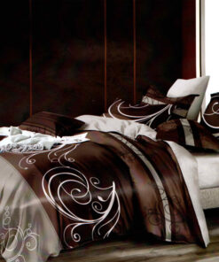 Ropa de cama marron oscuro