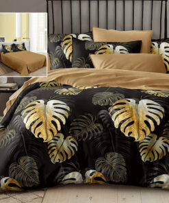 Ropa de cama marron y negro