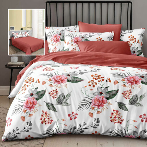 Ropa de cama flores y hojas