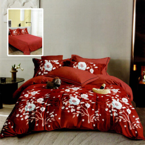 Ropa de cama rojo oscuro
