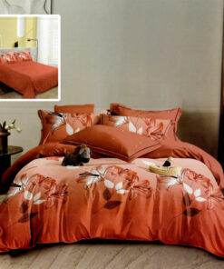 Ropa de cama naranja oscuro