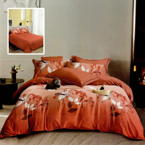 Ropa de cama naranja oscuro