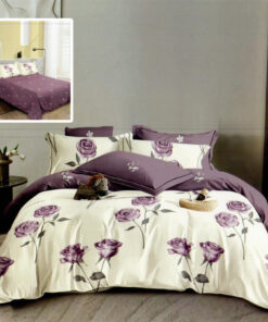Ropa de cama rosas lila