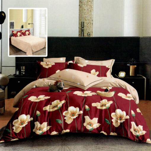 Ropa de cama flores beige