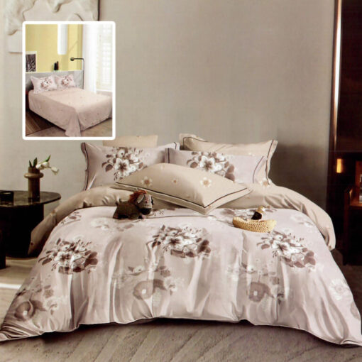 Ropa de cama flores beige