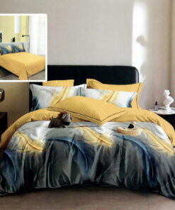 Ropa de cama plumas amarillas