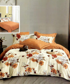 Ropa de cama flores naranja