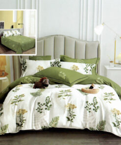 Ropa de cama flores verde