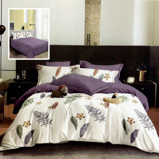 Ropa de cama flores lila