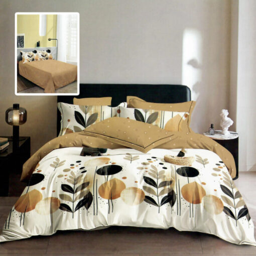 Ropa de cama aros negros y marron