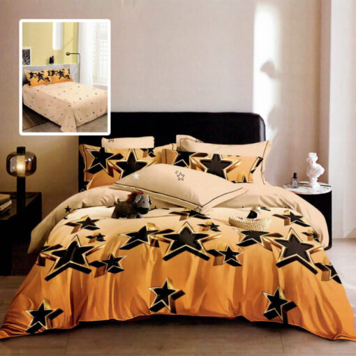 Ropa de cama estrellas negras