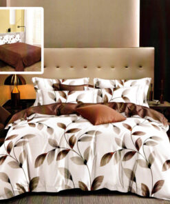 Ropa de cama blanco y marron