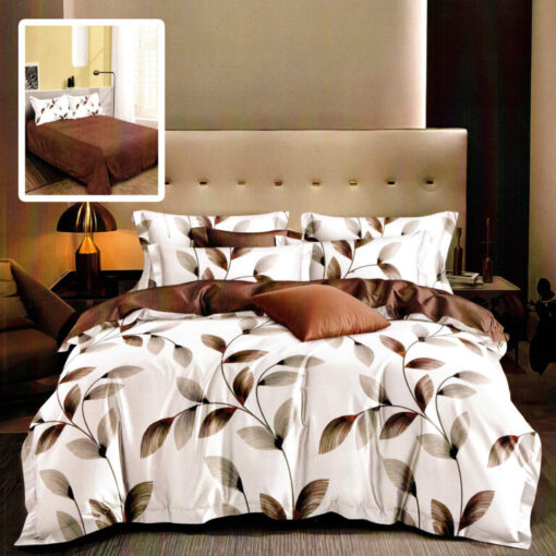 Ropa de cama blanco y marron
