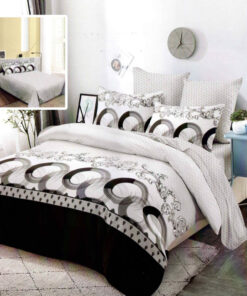 Ropa de cama blanco y negro