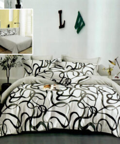 Ropa de cama rayas negras