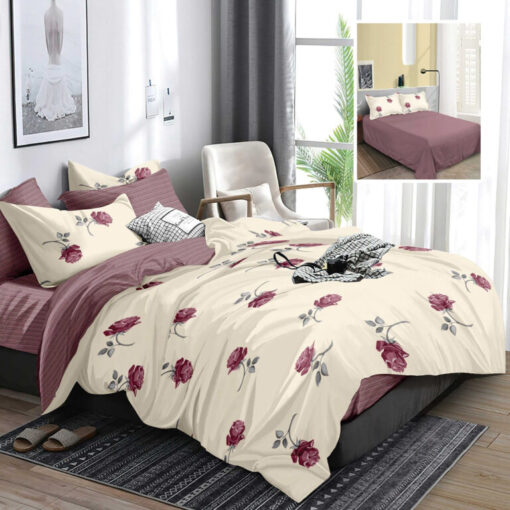 Ropa de cama rosas