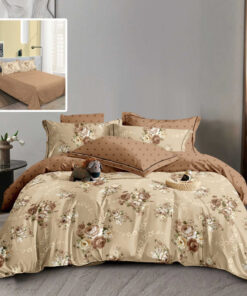 Ropa de cama flores marron