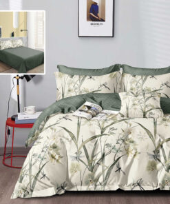 Ropa de cama flores verde