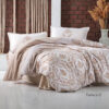 Ropa de cama blanca y beige