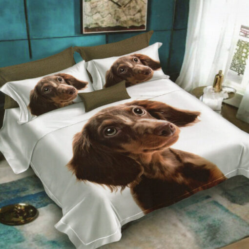 Ropa de cama 3D perro marron