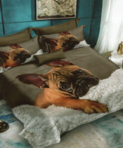 Ropa de cama 3D perrito marron
