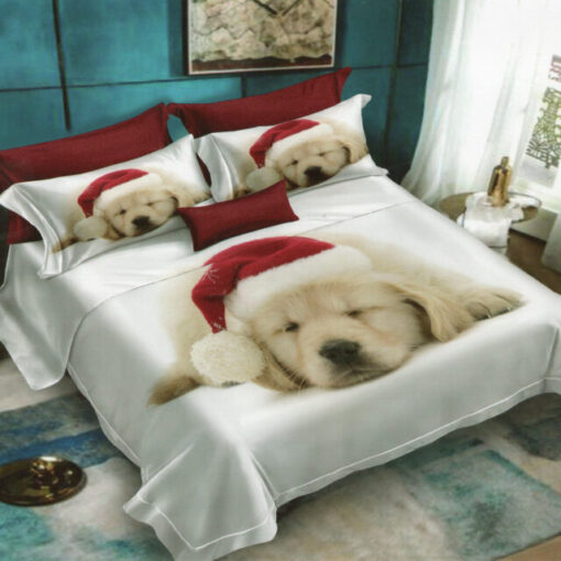 Ropa de cama 3D perro blanco