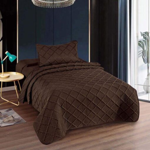 Colcha uni 1 persona+1 funda almohada/ color venghe