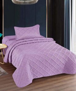 Colcha uni 1 persona+1 funda almohada/ color lila