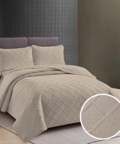 Colcha Uni 2 personas+2 fundas almohada/ Cream