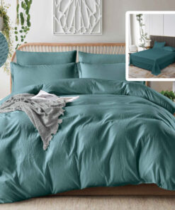 Ropa de cama turquesa con sabana normal