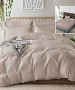 Ropa de cama cappuccino con sabana bajera