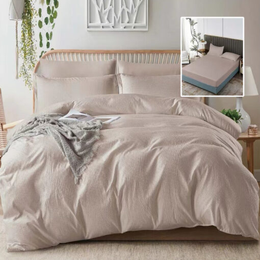 Ropa de cama cappuccino con sabana bajera