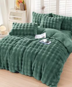Ropa de cama verde oscuro