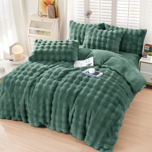Ropa de cama verde oscuro
