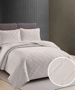 Colcha Uni 2 personas+2 fundas almohada/ Champain