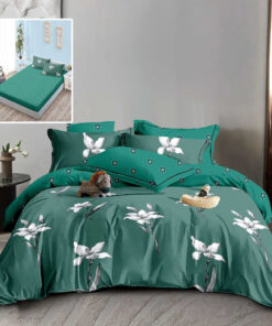 Ropa de cama verde oscuro