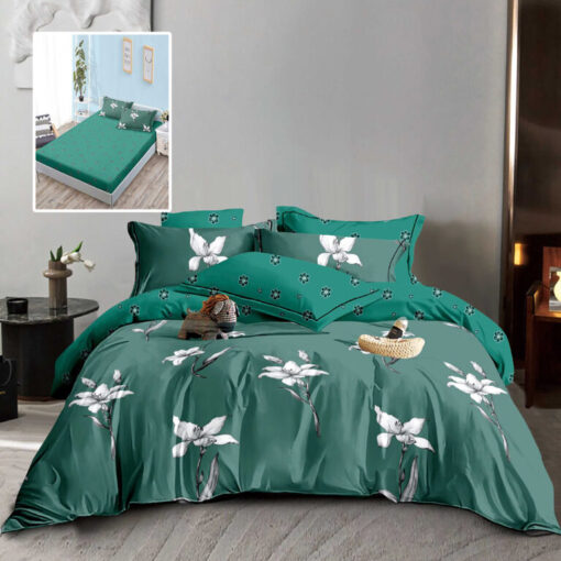 Ropa de cama verde oscuro