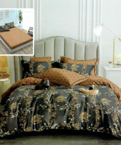 Ropa de cama marron y negro