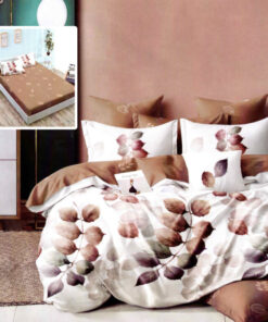 Ropa de cama blanca y marron